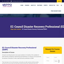 Disaster Recovery Professional Certification , EDRP Certification