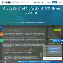 Oracle OCP Exam Voucher - Oracle Certified Professional Certification