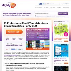 11 Professional Email Templates from ChocoTemplates - only $12!