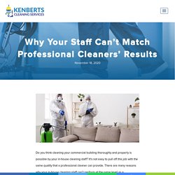 Why Your Staff Can't Match Professional Cleaners' Results
