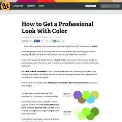 How to Get a Professional Look With Color