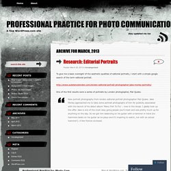 Professional Practice for Photo Communication