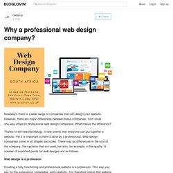 Why a professional web design company?