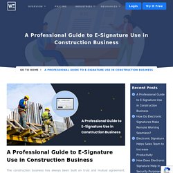 Professional Guide to E-Signature Use Construction Business