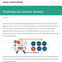 How Digital Content Writers is Important for Your Brand?