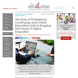 The Role of Professional, Continuing, and Online Education Units in Shaping the Future of Higher Education