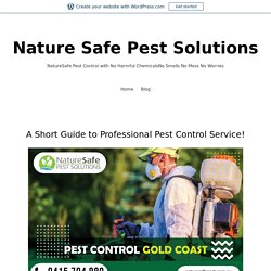 A Short Guide to Professional Pest Control Service! – Nature Safe Pest Solutions