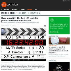 Hype v. reality: The best iOS tools for professional content creation