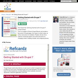 Getting Started with Drupal 7 Cheat Sheet from DZone Refcardz