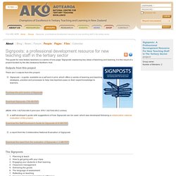 Signposts: a professional development resource for new teaching staff in the tertiary sector - Ako Aotearoa