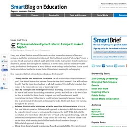 Professional development reform: 8 steps to make it happen SmartBlogs