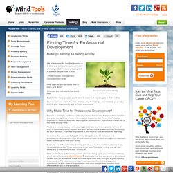 Finding Time for Professional Development - Time Management Skills From MindTools