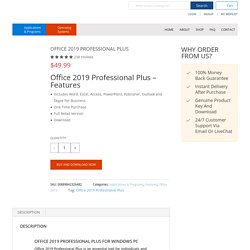 Buy Office 2019 Professional Plus And Download In Seconds