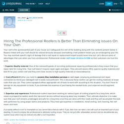 Hiring The Professional Roofers Is Better Than Eliminating issues On Your Own: seo_team — LiveJournal