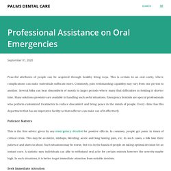 Professional Assistance on Oral Emergencies