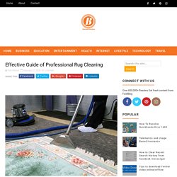 Effective Guide of Professional Rug Cleaning