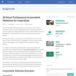 30 Must Professional Automobile Websites for Inspiration