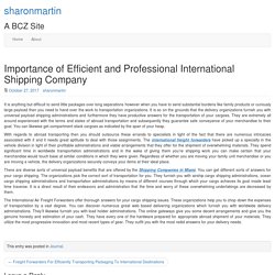 Importance of Efficient and Professional International Shipping Company