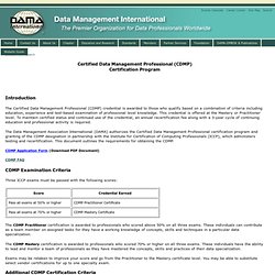 Certified Data Management Professional (CDMP) - DAMA International