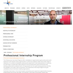 Professional Internship — Australian Internships