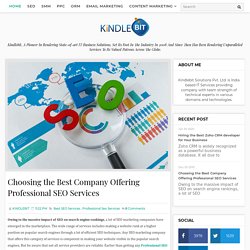 Choosing the Best Company Offering Professional SEO Services - Kindlebit Solutions Pvt Ltd