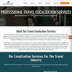 Professional Travel Localization Services at Acadestudio