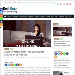 Online Professional Free Worldwide Matrimonial Website - Dealonce