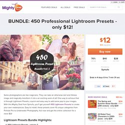 BUNDLE: 450 Professional Lightroom Presets - only $12!