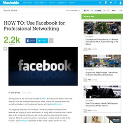 HOW TO: Use Facebook for Professional Networking
