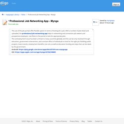 Professional Job Networking App - Mynga