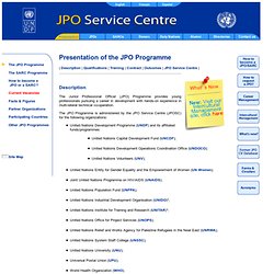 Junior Professional Officer Service Centre