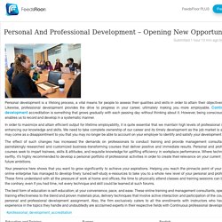 Personal And Professional Development – Opening New Opportunities