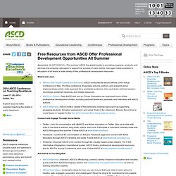 Free Resources from ASCD Offer Professional Development Opportunities All Summer