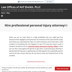 Hire professional personal injury attorney