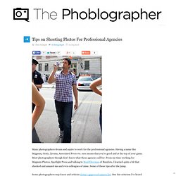 Tips on Shooting Photos For Professional Agencies