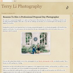 Hire A Professional Proposal Day Photographer