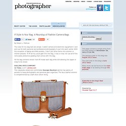 If Style Is Your Bag: A Roundup of Fashion Camera Bags (Professional Photographer Magazine Web Exclusives)