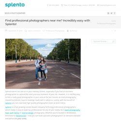 Find professional photographers near me? Incredibly easy with Splento!