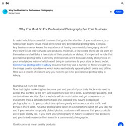 Why You Must Go For Professional Photography For Your Business
