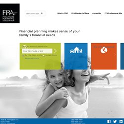 Financial Planners — Online Financial Planning — Financial Planning Association — Home