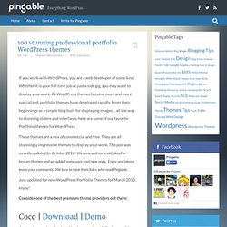100 stunning professional portfolio Wordpress themes