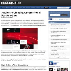 7 Rules To Creating A Professional Portfolio Site