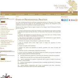 Code of Professional Practice