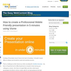 How to create a professional Presentation online in under 5 minutes