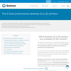 The 6 best professional desktop SLS 3D printers (starting at $6,990)