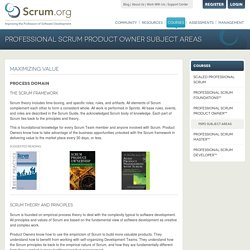Professional Scrum Product Owner Subject Areas