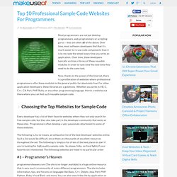 Top 10 Professional Sample Code Websites For Programmers