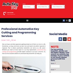 Professional Automotive Key Cutting and Programming Services