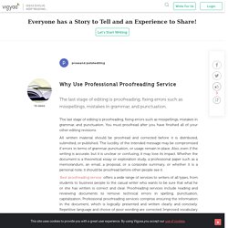 Why Use Professional Proofreading Service