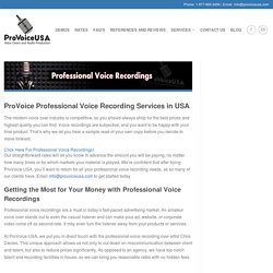 IVR Voice Over